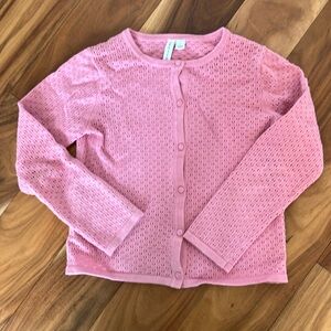 Janie and Jack pink pointelle cardigan